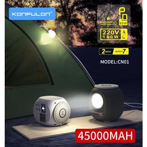 Portable Power Station For Outdoor Camping Travel Emergency Energy Power Supply150W 36000mAh Backup Lithium Rechargable Battery