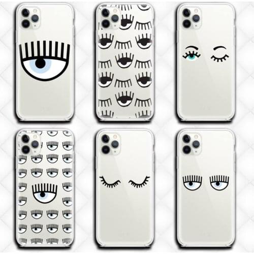 Ferragnies Eyes C-Chiara Phone Case Clear for iphone 12 11 Pro max mini XS 8 7 6 6S Plus X 5S SE 2020 XR cover