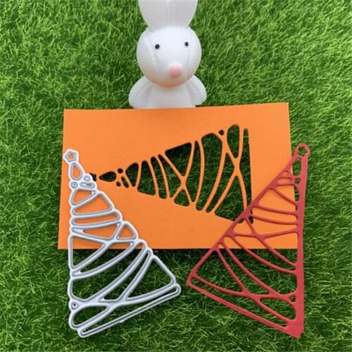 Christmas tree triangle tower shape hand-embossed DIY album scrapbook greeting card decoration metal cutting mold