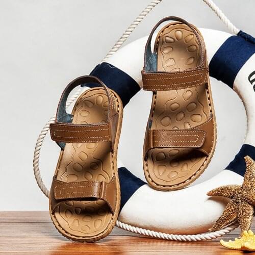 Zapatillas Transpirables Sandals Men Breathable Sneakers Man Mens Summer Sandal Shoes Leather