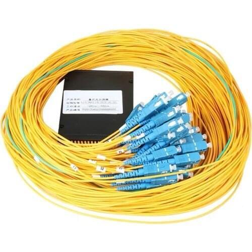 SC / UPC 1x64 Fiber plc splitter Fiber Optic Splitter Single mode SC / UPC 1x64 plc splitter FBT Optical Couple