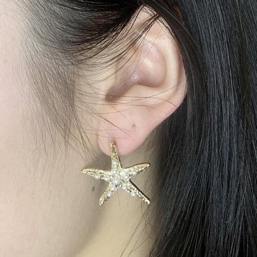 Fancyin Pearl Star Ear Stud Earrings Girls Birthday Party Dangler Brinco Brand New Hanging Earrings Jewelry