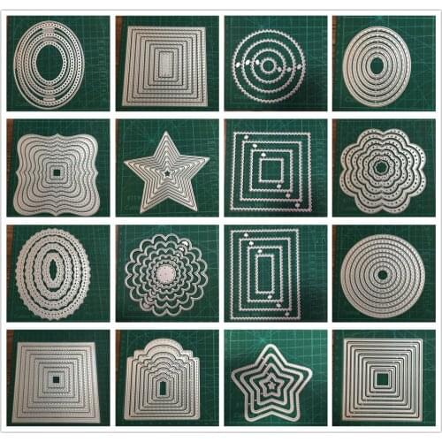 Layer Frame Metal Cutting Dies Craft Card Making Border Background Die Mold Stencil for DIY Scrapbook Embossing Card Decor die