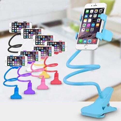 Universal Lazy Holder Arm Flexible Mobile Phone Stand Stents Holder Bed Desk Table Clip Gooseneck Bracket for Phone Muti Colors
