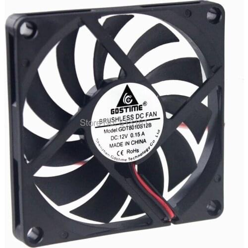 5pcs/Lot Gdstime 12V 2pin 8010s 8cm 80mm 80 x 80 x 10mm DC Cooling Fan