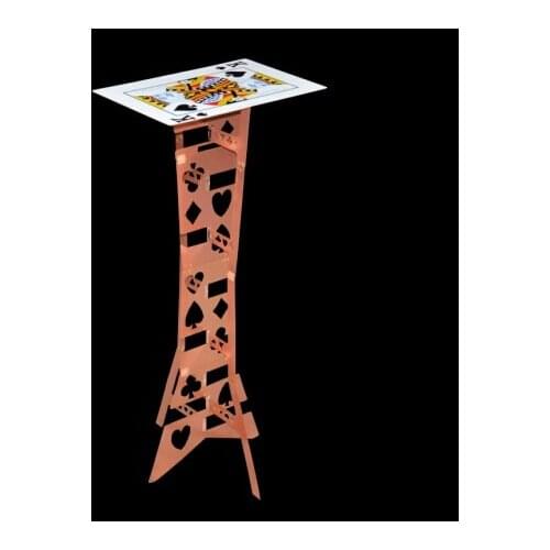 Aluminum Alloy Magic Folding Table(copper color, poker table) For Professional Magician Magic Tricks Stage Illusions Accessories