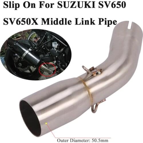 For SUZUKI SV 650 SV650 2016 2017 SV650X 2018 2019 Motorcycle Exhaust Escape Modify Slip On 51mm Middle Connection Link Pipe