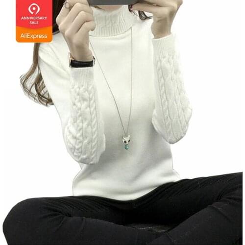 Hot Autumn Winter Women Sweaters and Pullovers Fashion turtleneck Sweater Women twisted thickening slim pullover sweater