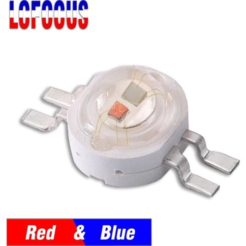1W 3W Red Blue LED Bouble Chip COB SMD Diode 2*3W Bicolor DIY Grow Aquarium Warning Light For 1W 3W 5W 10W Light Beads