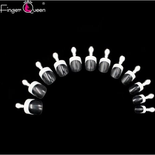 24Pcs/Bag With Handle Full Coverage Of Short Nails Natural Effect Perfect Fit Tips Suitable For Professional Salons