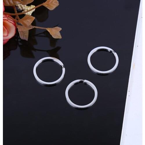 30mm Silver Key Rings Chains Round Split Zinc Alloy Metal DIY Accessories For Handmade Jewelry