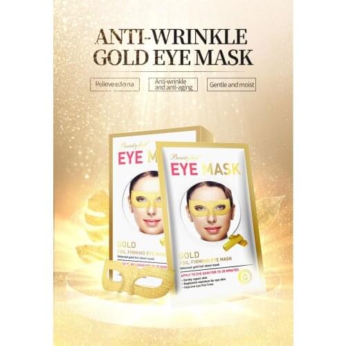5Pairs Beauty Host Gold Foil Eye Mask Anti-Aging Dark Circles Acne Beauty Patches For Eye Skin Care Korean Cosmetics
