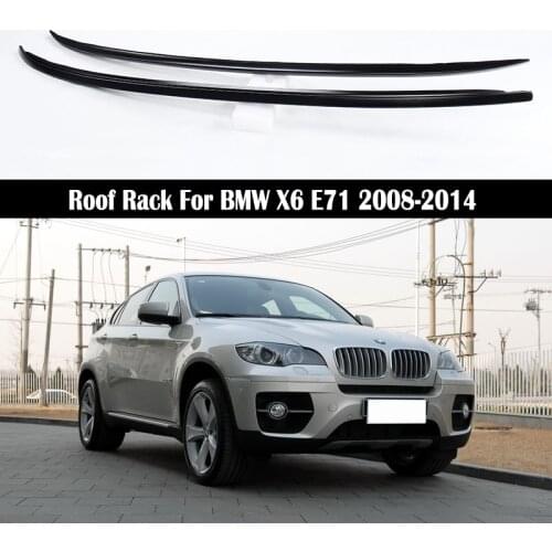 Car Roof Rack For BMW X6 E71 2008-2014 Rails Bar Luggage Carrier Bars top Cross bar Rack Rail Boxes Aluminum Alloy