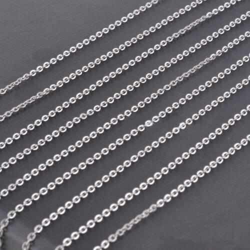 1.5/2/2.5/3mm 10/20/50/100pcs Wholesale Womens Bulk Silver Stainless Steel Welding Strong Thin Rolo O Link Necklace Chain