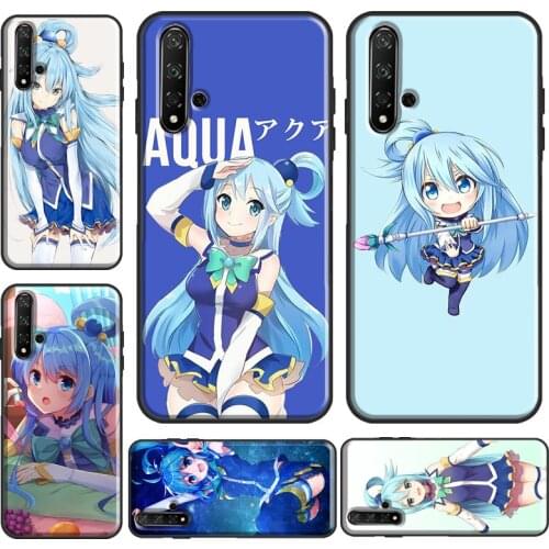 Aqua Konosuba Case For Huawei Y6 Y7 2019 Nova 5T Funda For Honor 10i 10 Lite 20 Pro 8X 9X 7A 8A Case