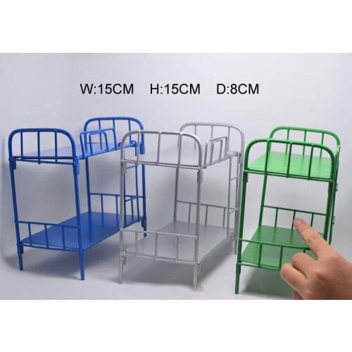 G05-X4607 children baby gift Toy 1:12 Dollhouse mini Furniture Miniature rement alloy DIY bed 1pcs