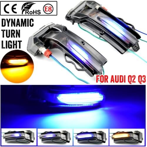 Dynamic Turn Signal Light Car Side Rear View Mirror Indicator Sequential Blinker Lamp For AUDI Q2 2016 - 2019 Q3 (F3) 2019
