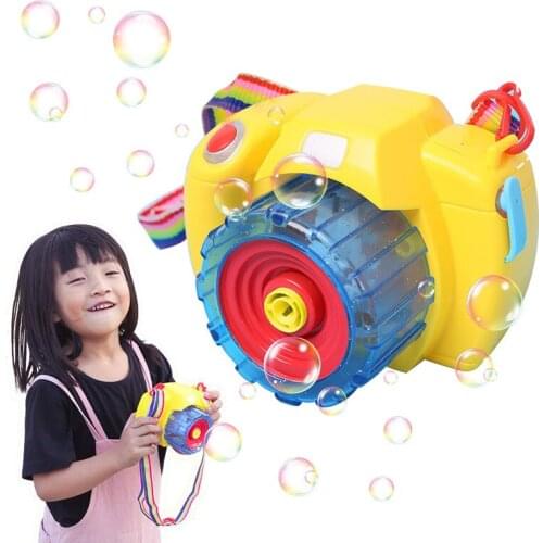 Hot Electric Bubble Gun Camera Machine LED Light Music Automatic Bubble Maker Summer Water Fun Bath Toys Children Toy Kids Gift