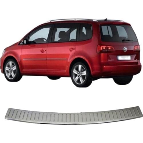 Rear Bumper Sill Cover S. Steel Rear Bumper Protector Rear Bumper Guard for VW Touran II 2010-2014