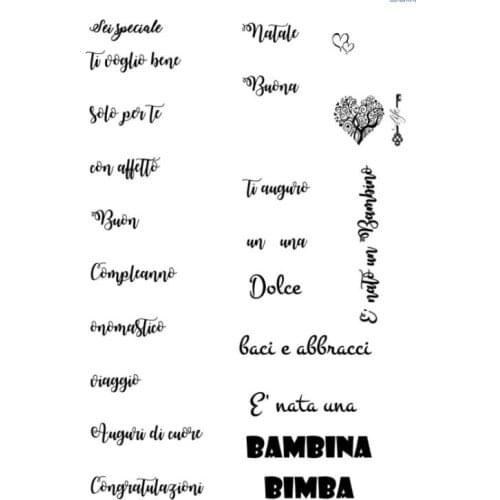 Italian Bambina Transparent Clear Silicone Stamp Seal DIY Scrapbooking photo Album A0285