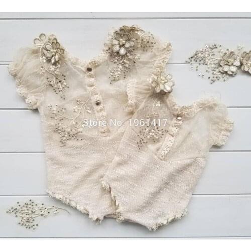2020 New Baby Girls Rompers Ruffle Lace Romper 1st Birthday Outfit Toddler Infant Jumpsuit Newborn Baby Photography Props