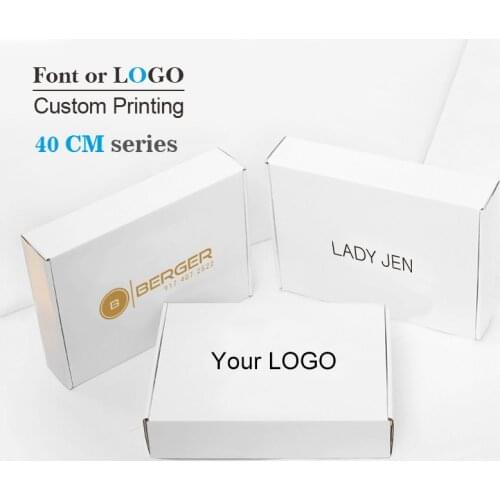 40cm series Custom thick white Corrugated paper shipping mailer boxes Printed logo Packaging Clothes underwear polo shirt Box
