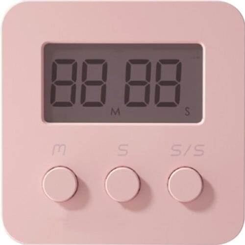 Minimalist Square Digital Kitchen Timer Countdown Time Management Alarm Clock