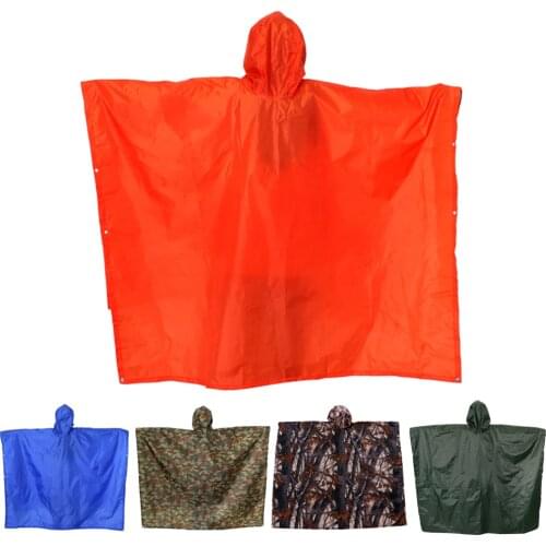 Multiuse Rain Poncho Outdoor Camping Blanket Emergency Backpack Rain Cover