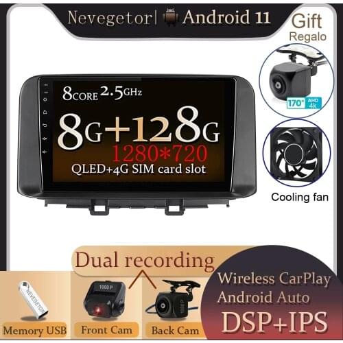 Android 11.0 Auto Radio 9" Car Multimedia Player Stereo For Hyundai Kona 2017-2019 GPS Navigation