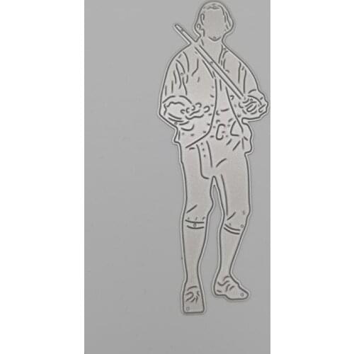 Man holding a stick Metal Cutting Dies Scrapbooking For Card Making DIY Embossing Cuts New Craft Die