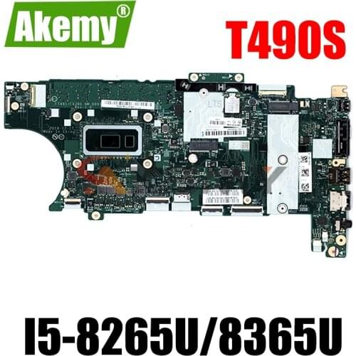 NM-B891 For ThinkPad T490S Laptop motherboard FT491/FX390 NM-B891 With I5-8265U/8365U 8GB RAM Original 100% Fully Tested