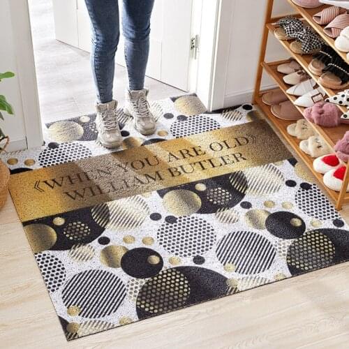New Arrive Golden Bubble Nordic Doormats Carpet Home PVC Custom Silk Loop Door Entrance Living Room Mat DIY Rugs Free Shipping