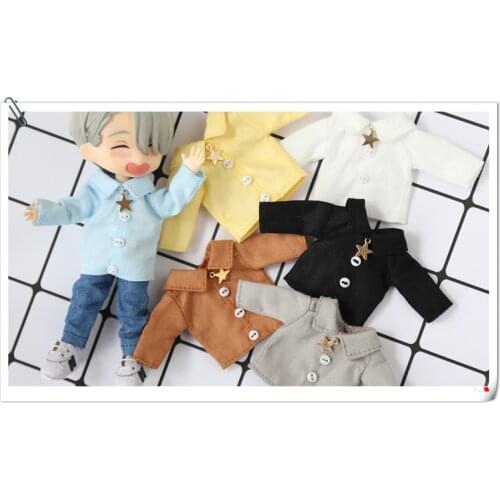 OB11 doll clothes suitable for OB11 GSC body9 long mens shirt multicolor doll accessories