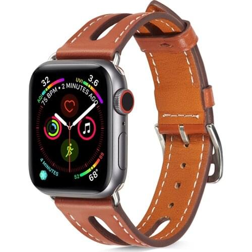 Grain Leather Replacement for apple watch band 44 mm Iwatch series 5 4 3 2 1 accessories 42MM 38MM 40MM belt Loop Bracelet strap