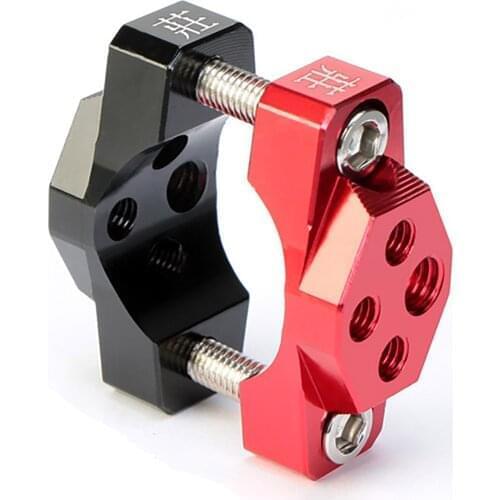 Handle Bracket Base Clamp 32MM Red Handlebar Chain Roller 2 Way Mounting Bike Aluminum Alloy Motorcycle Headlight Holders