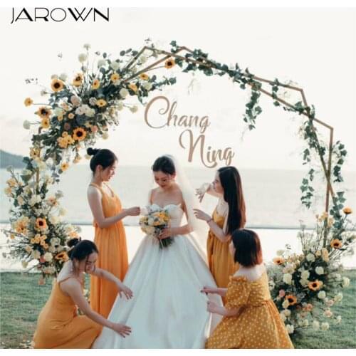 JAROWN Wedding Arch Double Hexagon Wedding Stage Geometric Wrought Iron Diamond Hexagonal Arch Backdrop Stand Decor Flower Stand