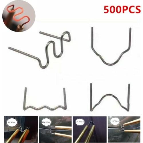 500pcs Welding Rods Hot Staple Wave Hot Staples Bumper Repair Welding Wire Hot Staple Repair Machine Plastic Welding Staples