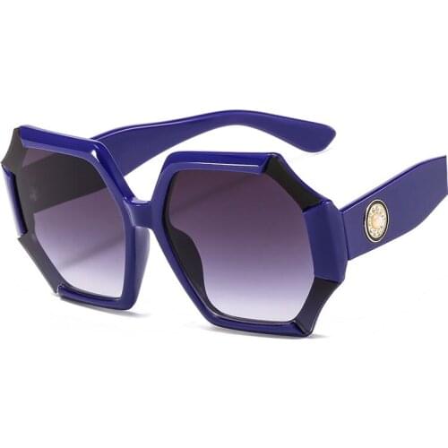 Veshion Polygon Retro Pearl Sunglasses Men Women Fashion UV400 Glasses