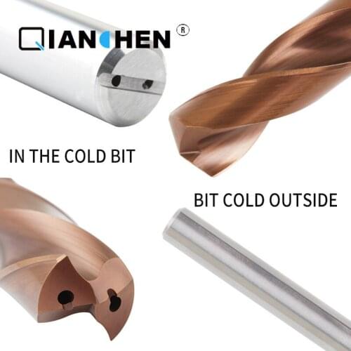 External Cooling Internal Cooling Outlet Drill Tungsten Steel Solid Carbide Outlet Triple Diameter 3D 10.32mm-12.3mm Bit 1 Piece
