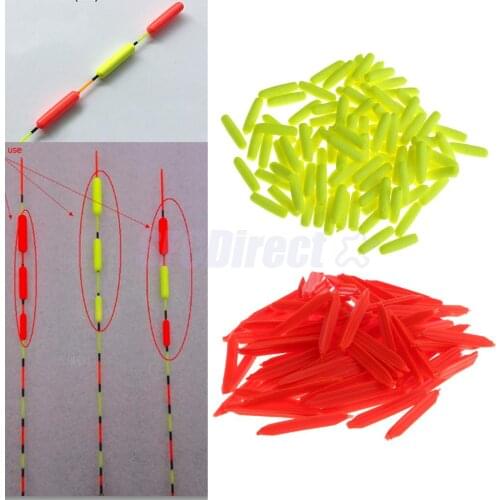 100Pcs Bright Colors Cylinder Strike Indicator Fishing Floats Trout Salmon Floats Float Fly Fishing Tackle