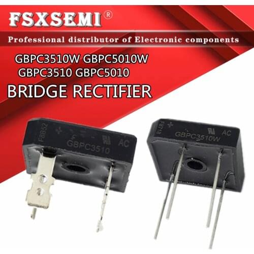 2pcs/lot GBPC3510W GBPC5010W GBPC3510 GBPC5010 Bridge Rectifier