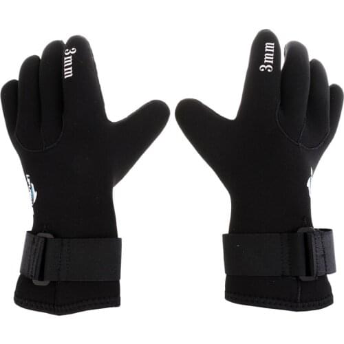 3mm Neoprene Diving Gloves Scuba Spearfishing Snorkeling kayak Wetsuit Full Fingered Kayaking Gloves Size S-XL Black