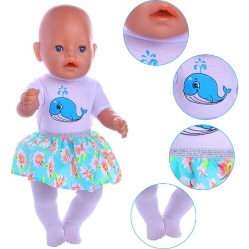 3pcs Doll Clothes fit 43cm for American Doll Children best Birthday Gift N37