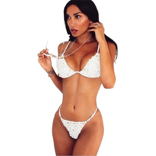 BIKINI TRIANGLE womens swimsuits bathing suits for women point split swimsuit women Lace Sexy sling backless Bikini Swimsuit