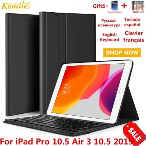 Keyboard Case For Apple iPad Air 3 10.5 2019 Case Keyboard for iPad Air 3 10.5 2019 Pro 10.5 2017 Funda Cover keyboard Keypad