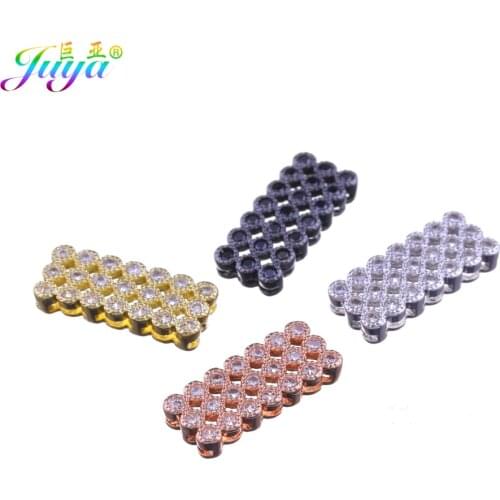 Juya Handmade High Quality Decorative Square-Shape Spacer Beads Accessories For Needlework Natural Stones Pearls Jewelry Making