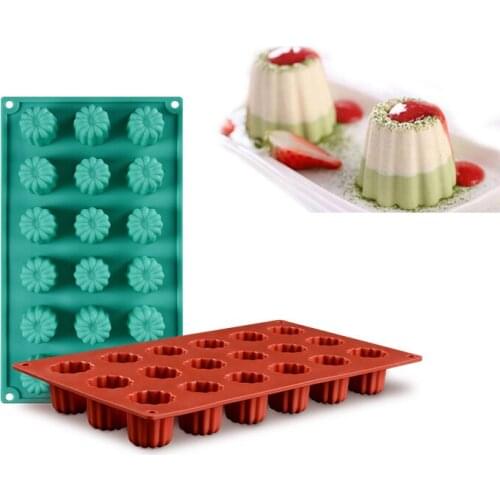 18 Holes Cupcake Baking Pan Muffin Cake Chocolate Candy Baking Silicone Mold Cake Pudding Mold DIY Baking Kitchen Accessories