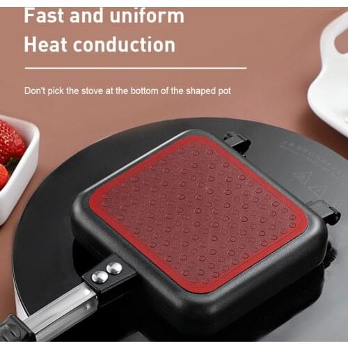 Gas Type Sandwich Bread Mold Double Side Frying Pan Toast Mold Baking Pan Non Stick Durable Double Side Baking Pan Cookware 2021
