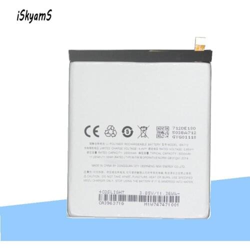 ISkyamS 1x 3000mAh BA712 Hight capacity Replacement For Meizu M6s Meilan S6 Mblu S6 M712Q/M/C M712H Mobile Phone Battery