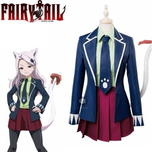 Fairy Tail Final Season Carla Human Form Cosplay Costume Suit Uniform Jacket Top Halloween Carnival Costumes For Women Girls